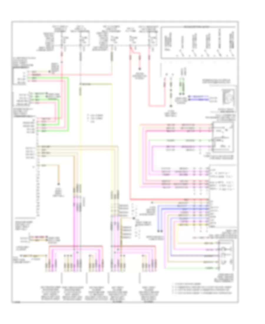 Electronic Suspension Wiring Diagram 1 of 2 for Mercedes Benz C250 2012