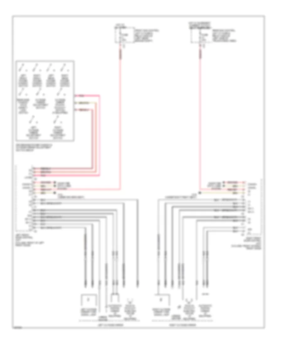 Fold-back Mirrors Wiring Diagram for Mercedes-Benz C250 2012