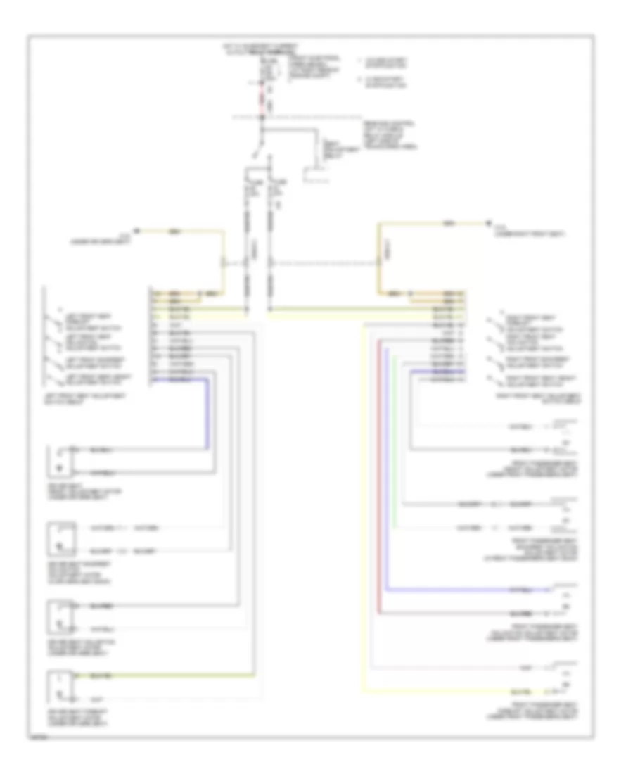 Power Seat Wiring Diagram, with Fully Electric Seat Adjustment for Mercedes-Benz C250 2012