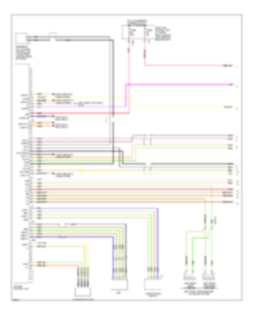 COMAND Actuation Wiring Diagram (1 of 3) for Mercedes-Benz C250 2012