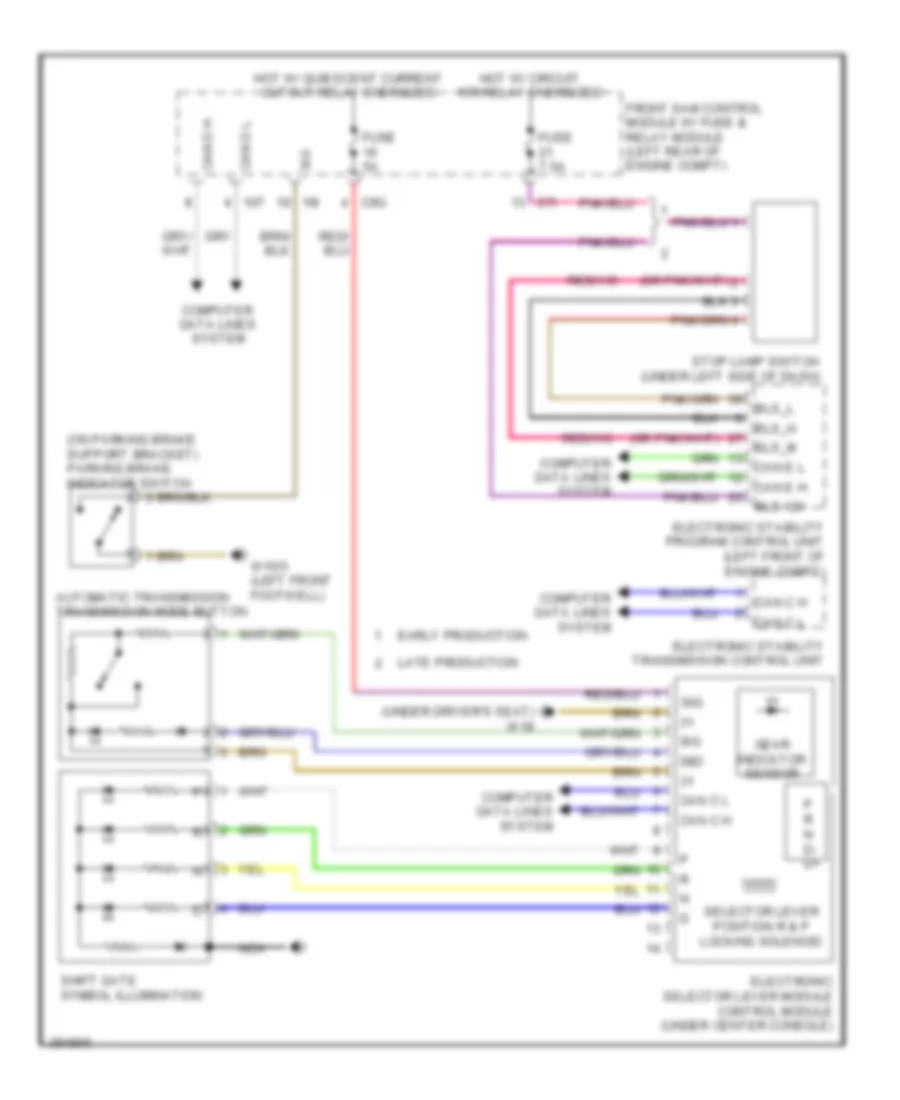 Shift Interlock Wiring Diagram for Mercedes-Benz C250 2012