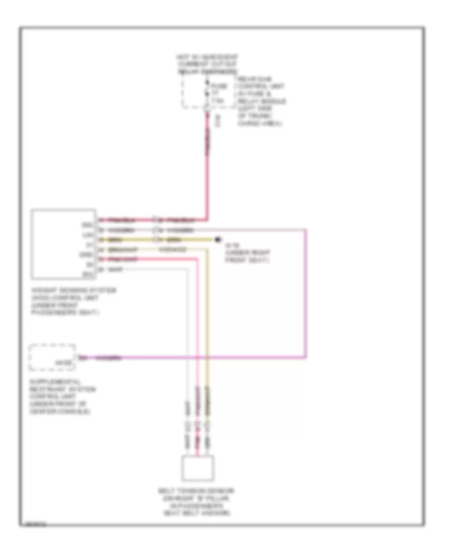 Weight Sensing System Wiring Diagram for Mercedes-Benz C250 2012