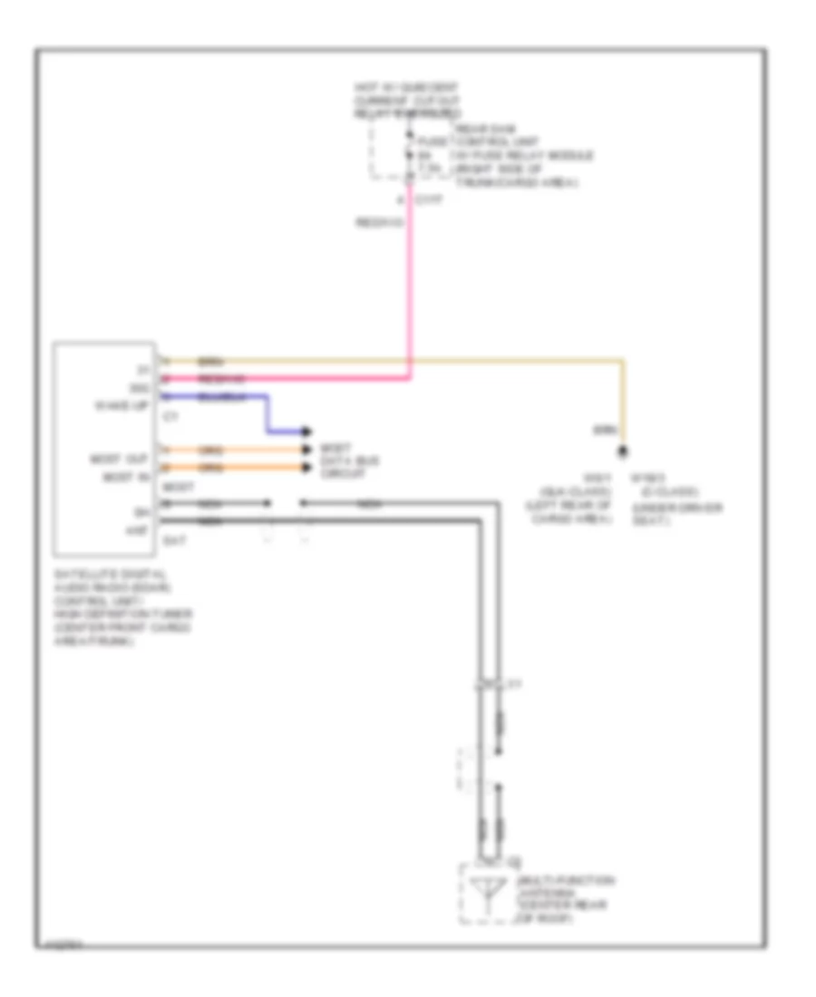 High Definition Tuner Wiring Diagram for Mercedes-Benz C250 2014