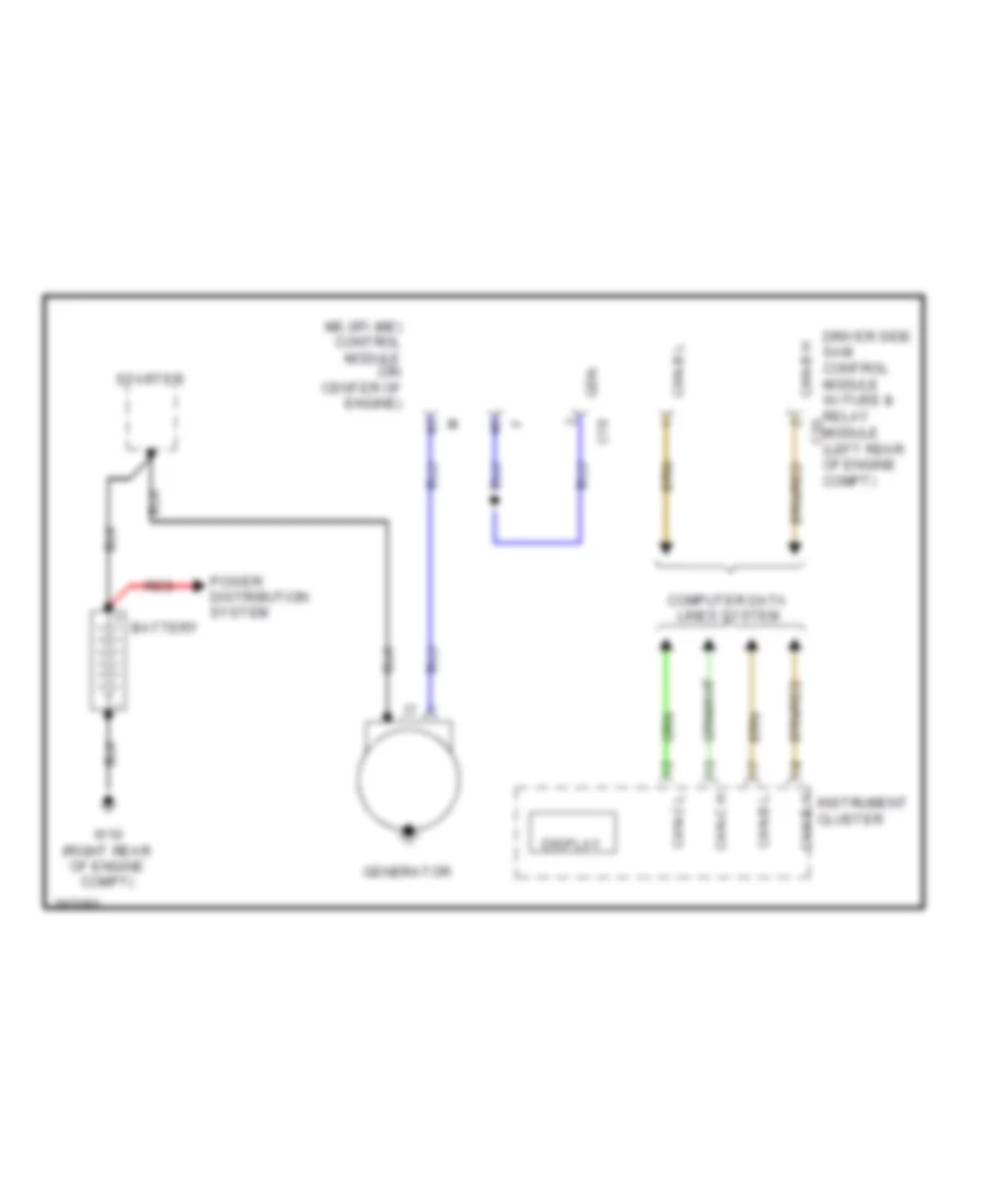 Charging Wiring Diagram for Mercedes Benz SLK280 2006