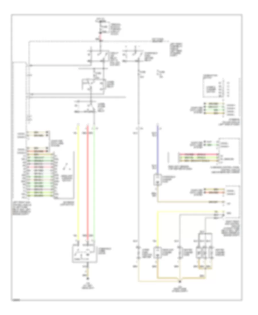 Электросхема стеклоочистителя, дворников и омывателя для Mercedes-Benz S430 2003