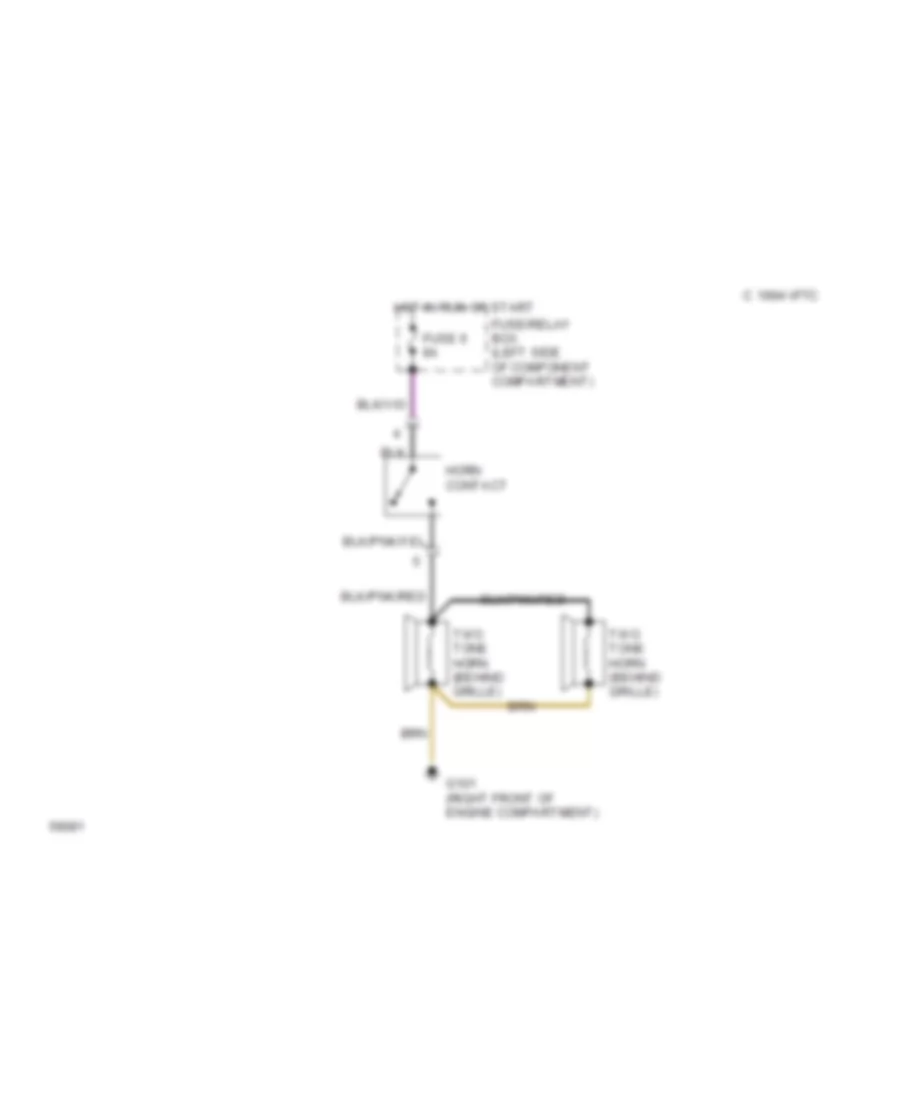 Horn Wiring Diagram for Mercedes Benz 300D 1993