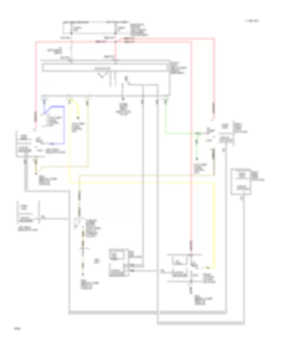 Power Door Lock Wiring Diagram for Mercedes-Benz 300D 1993