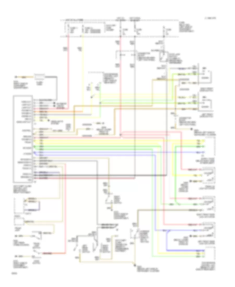 Anti-theft Wiring Diagram for Mercedes-Benz 300E 1991