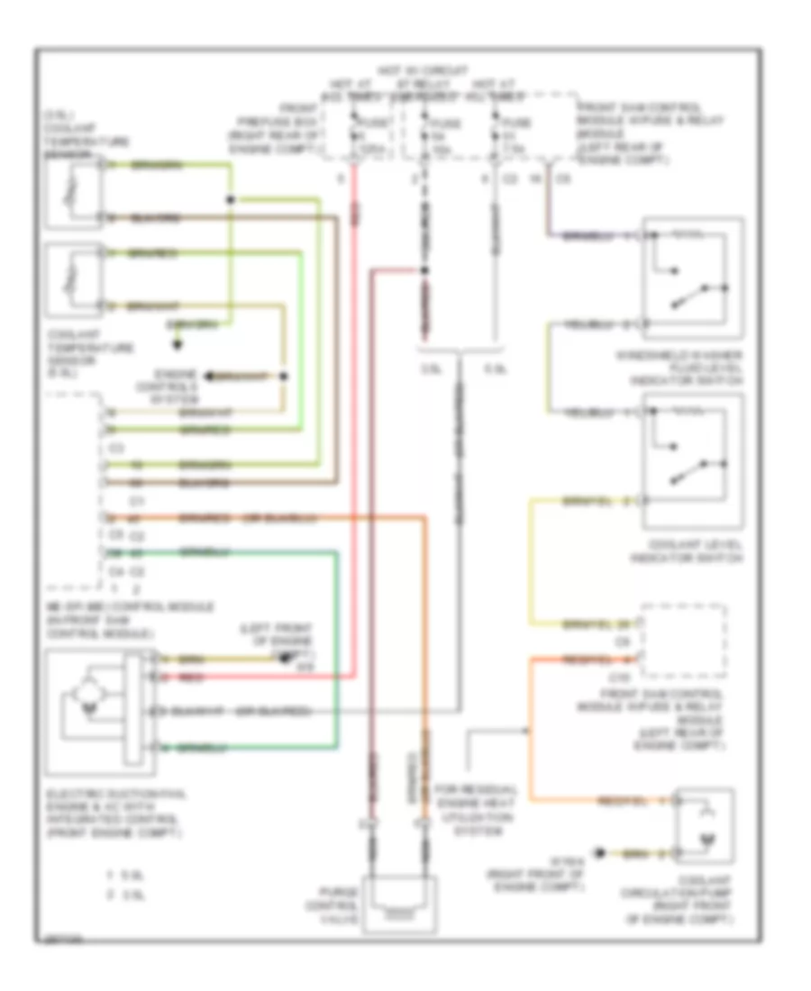 Cooling Fan Wiring Diagram for Mercedes-Benz CLK350 2006
