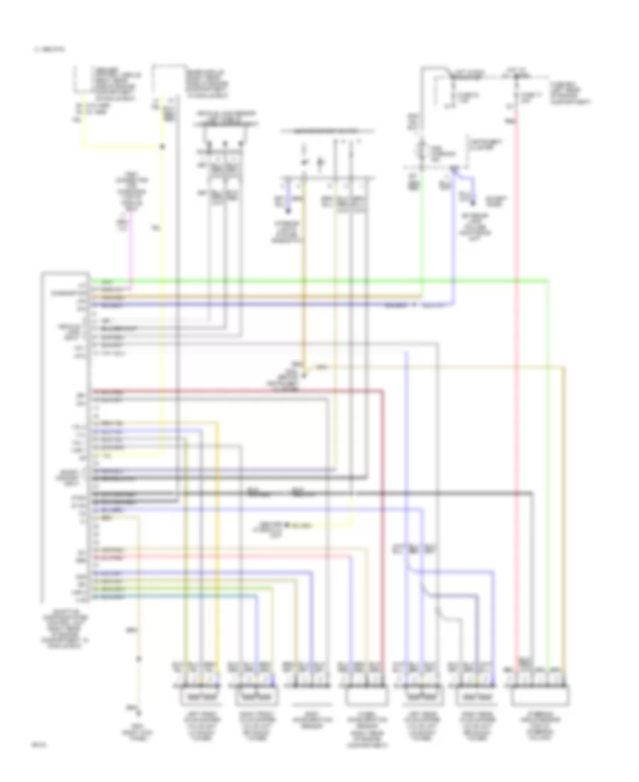 Electronic Suspension Wiring Diagram for Mercedes Benz 300SD 1993