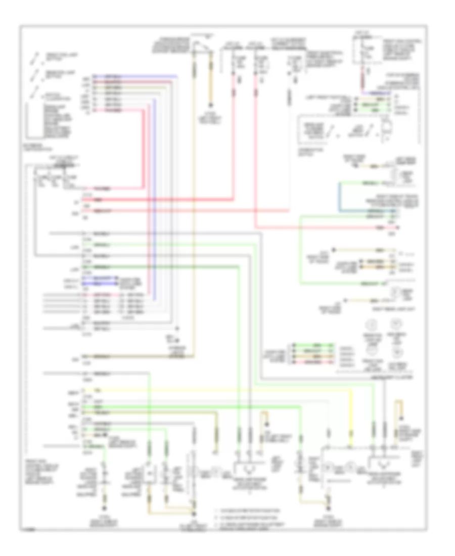 Headlights Wiring Diagram, without Xenon Lamps for Mercedes-Benz C350 Sport 2014