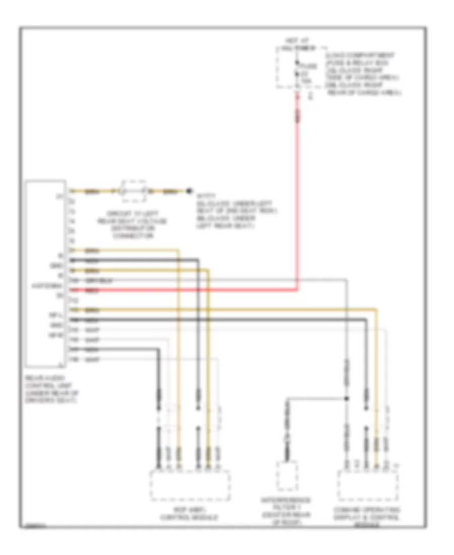 Rear Audio Wiring Diagram for Mercedes-Benz GL450 2007