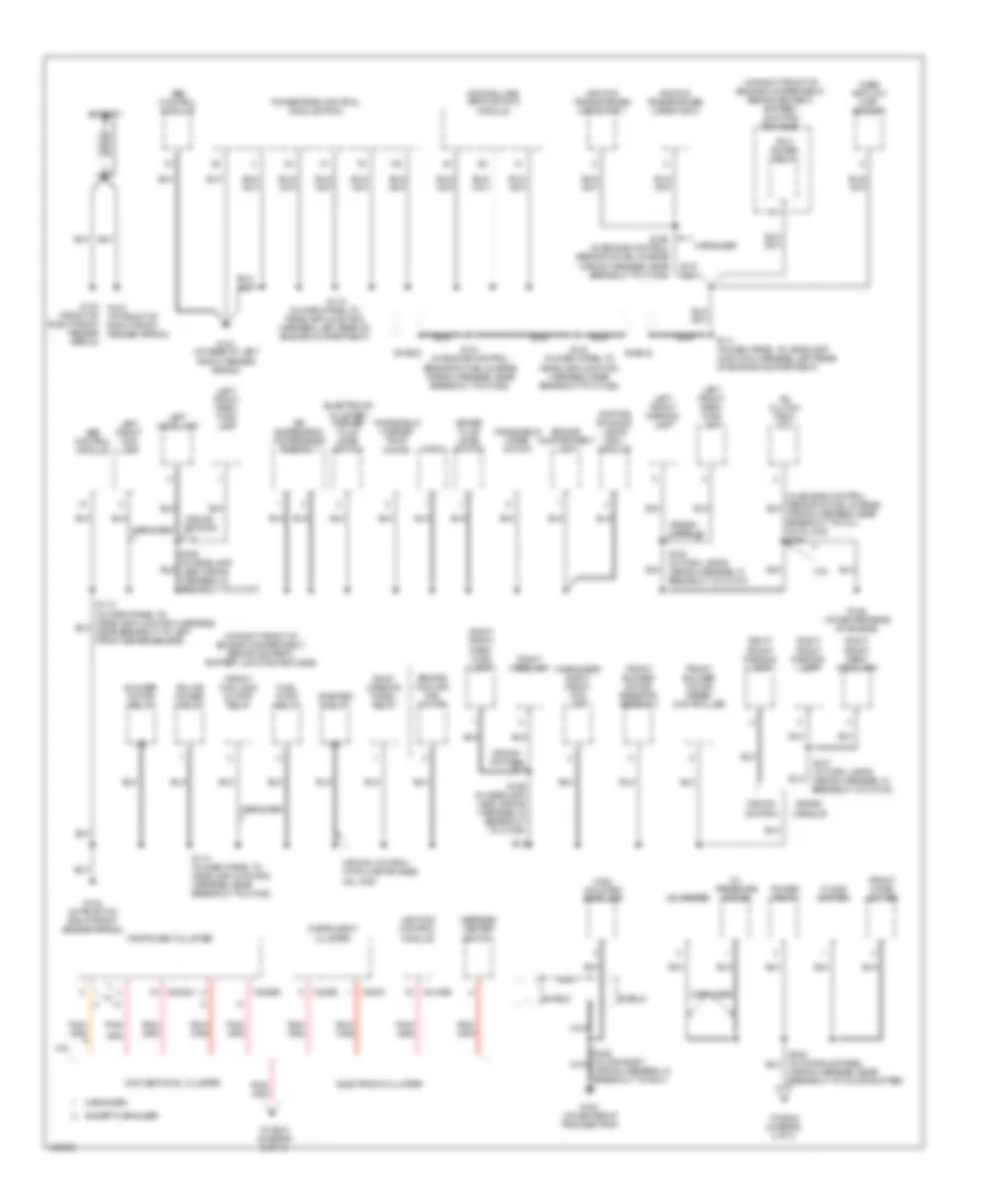 Электросхема подключение массы заземления (1 из 3) для Mercury Grand Marquis GS 2003
