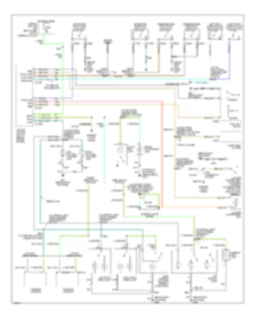 Электросхема подсветки для Mercury Grand Marquis GS 2003