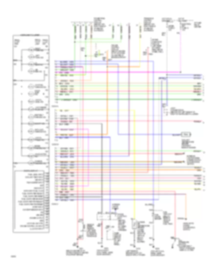 схема электронной панели приборов (1 из 2) для Mercury Villager GS 1994