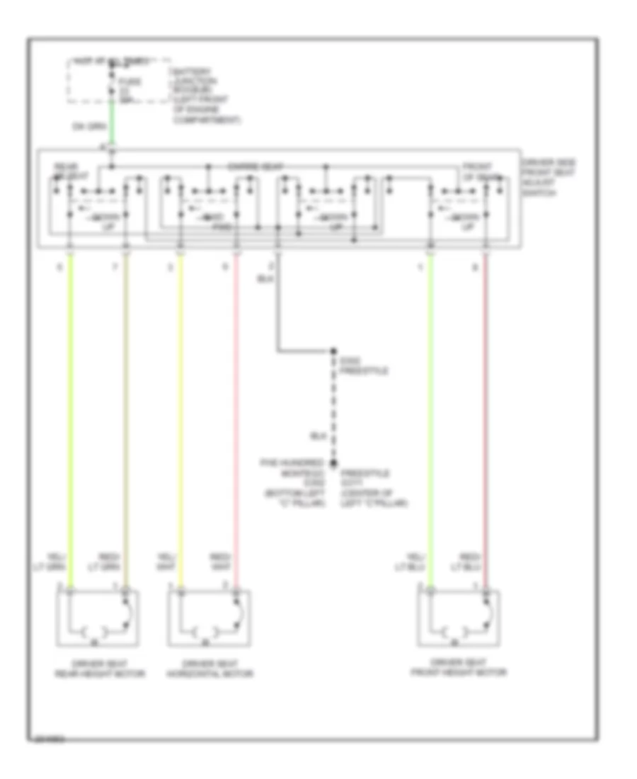 Электросхема привода водительского сиденья, без глубокое кресло для Mercury Montego 2005