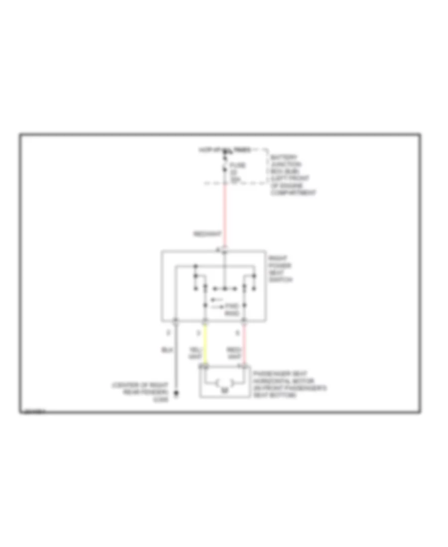Электросхема привода пассажирского сиденья для Mercury Montego 2005