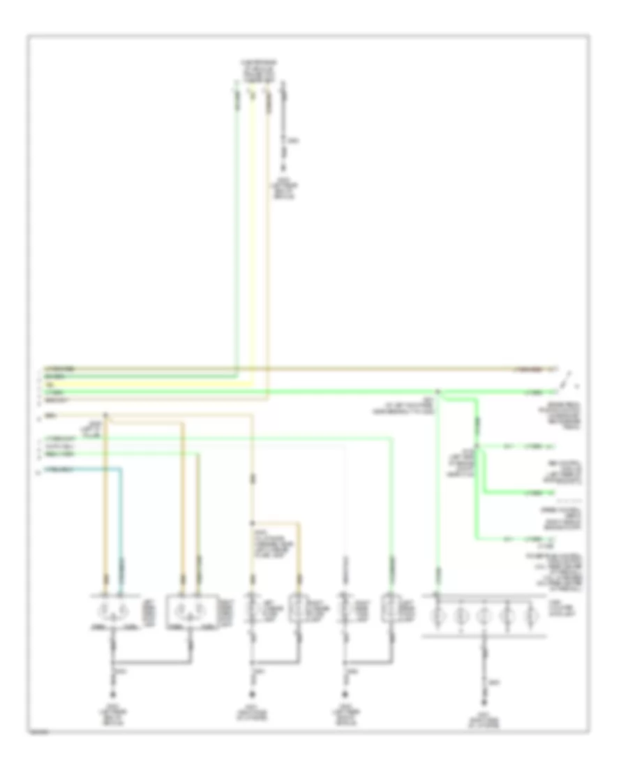 Электросхема внешнего освещения, кроме гибрида (2 из 2) для Mercury Mariner 2007