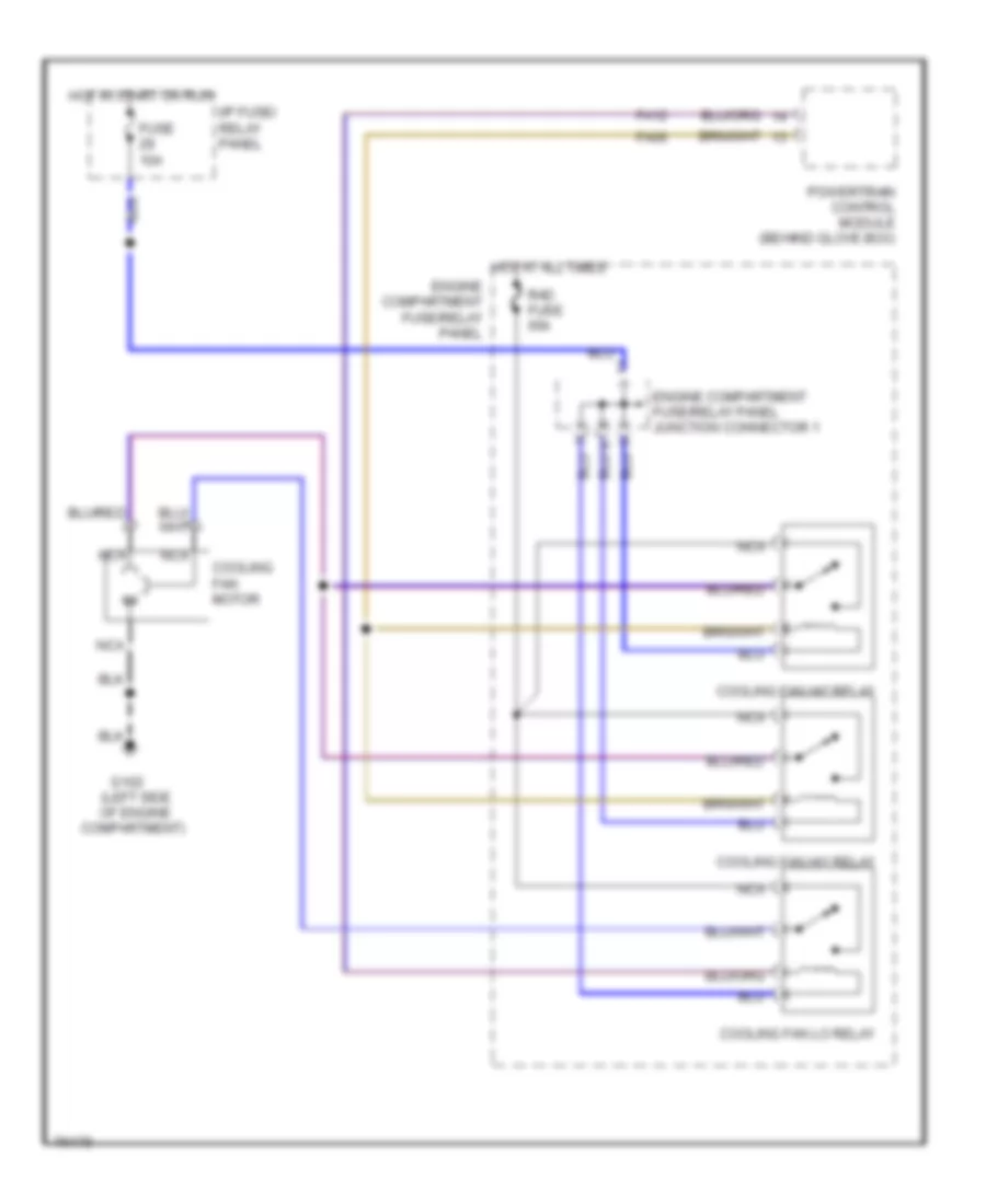 Электросхема системы охлаждения для Mercury Villager LS 1996