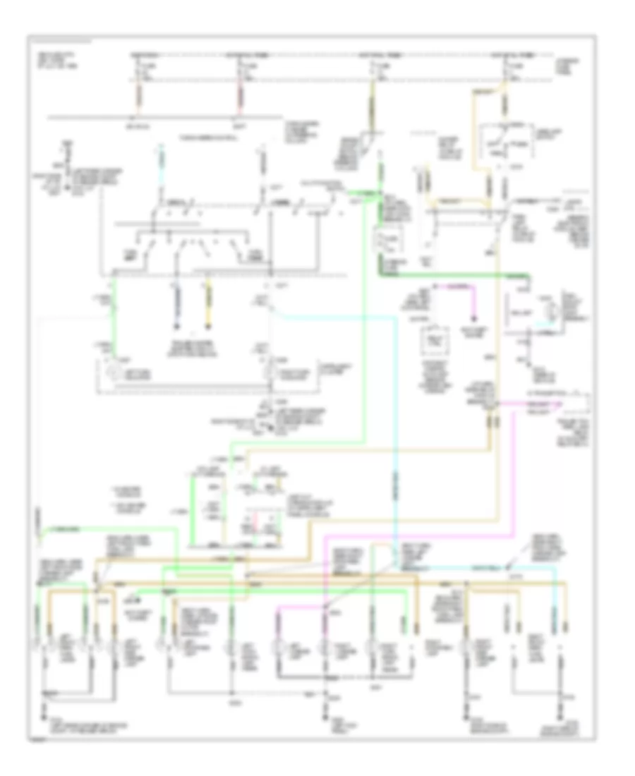 Электросхема внешнего освещения для Mercury Mountaineer 1997