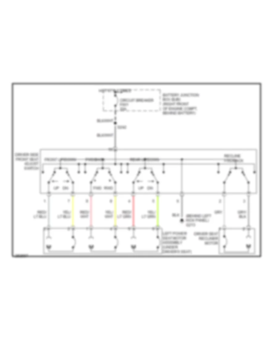 Электросхема привода водительского сиденья для Mercury Grand Marquis LS 2008