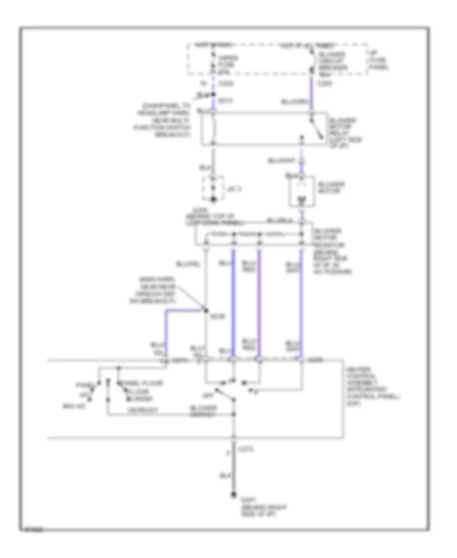 схема нагревателя для Mercury Tracer GS 1997