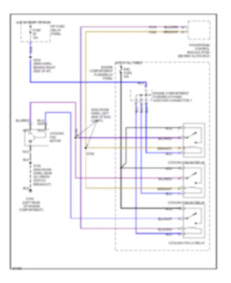 Электросхема системы охлаждения для Mercury Villager GS 1997