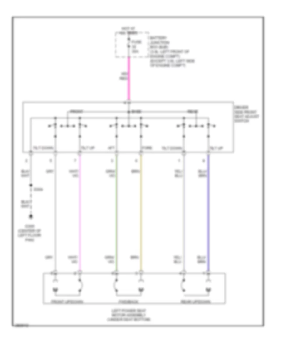 Электросхема привода сидений, сиденье водителя с 6 путями для Mercury Milan Premier 2008
