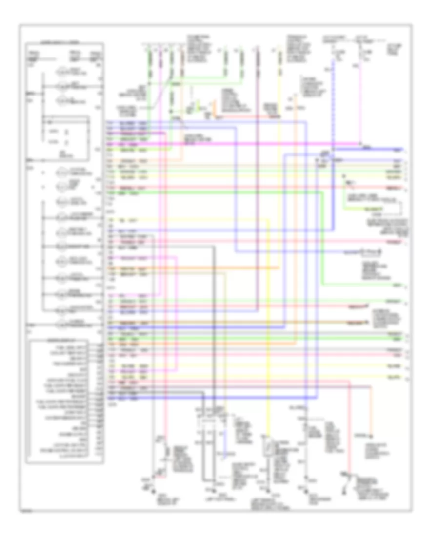 схема электронной панели приборов (1 из 2) для Mercury Villager LS 1997