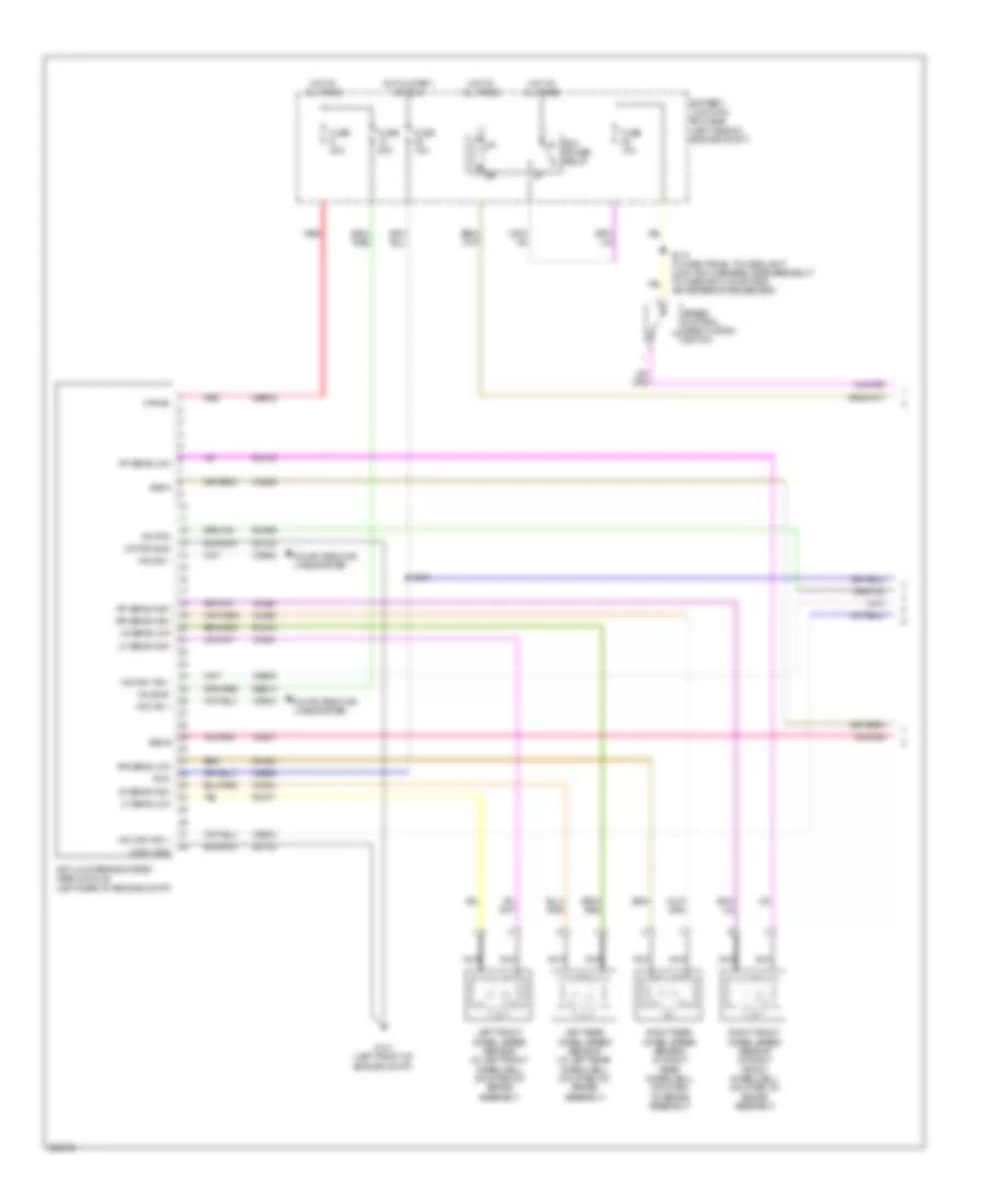 Электросхема антиблокировочной тормозной системы АБС (ABS) (1 из 2) для Mercury Sable 2008