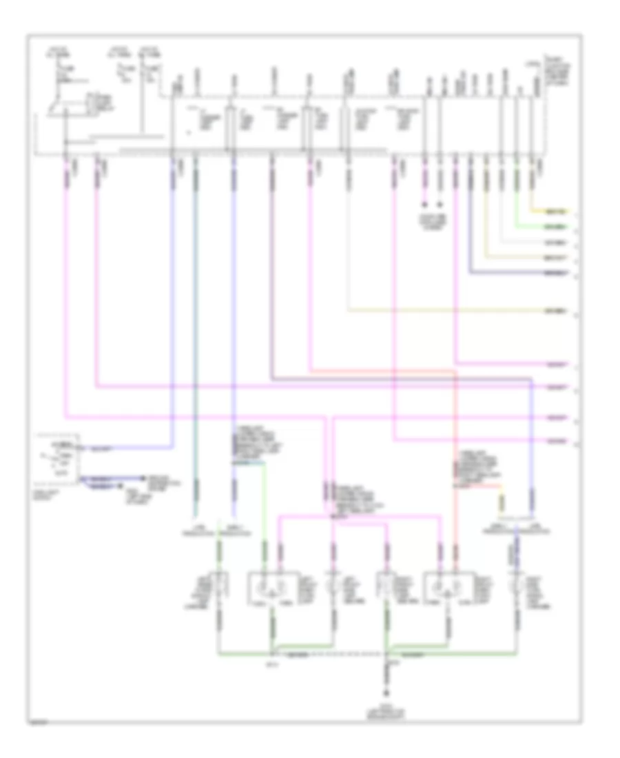 Электросхема внешнего освещения, кроме гибрида (1 из 2) для Mercury Mariner 2009