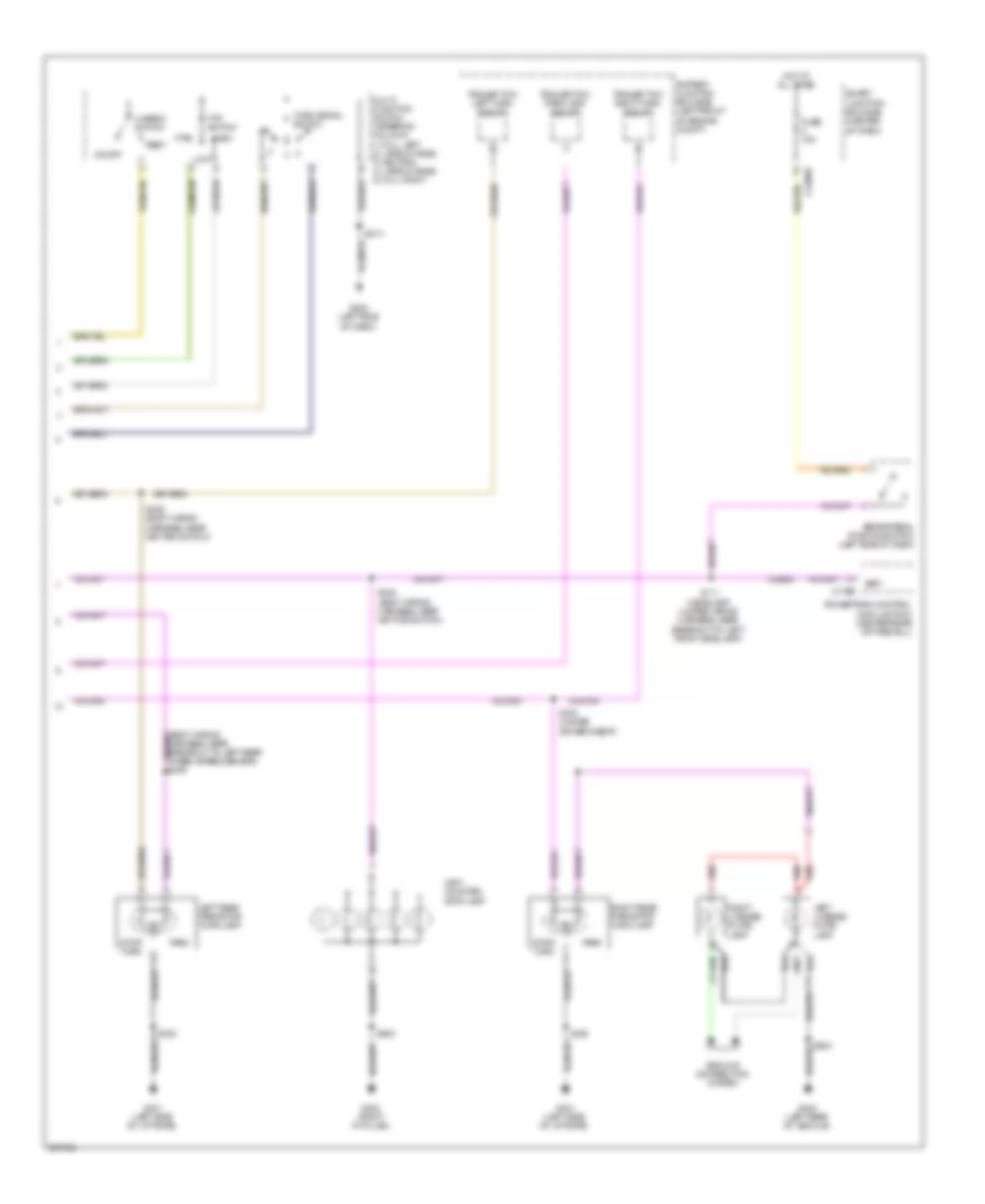 Электросхема внешнего освещения, кроме гибрида (2 из 2) для Mercury Mariner 2009