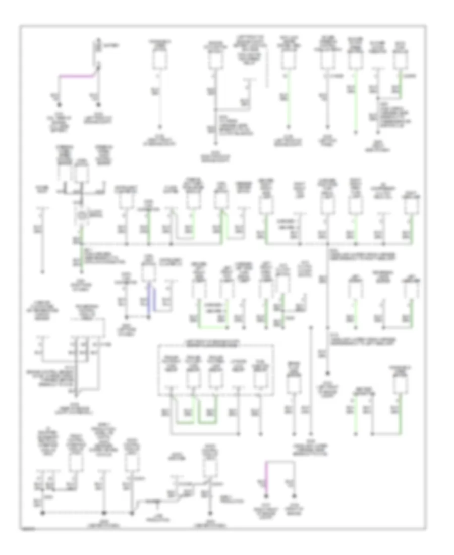 Электросхема подключение массы заземления, кроме гибрида (1 из 3) для Mercury Mariner 2009