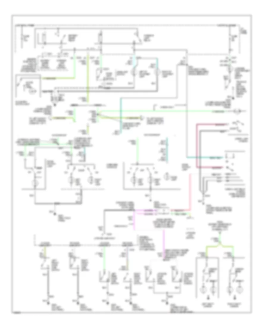 Электросхема подсветки для Mercury Sable GS 1998
