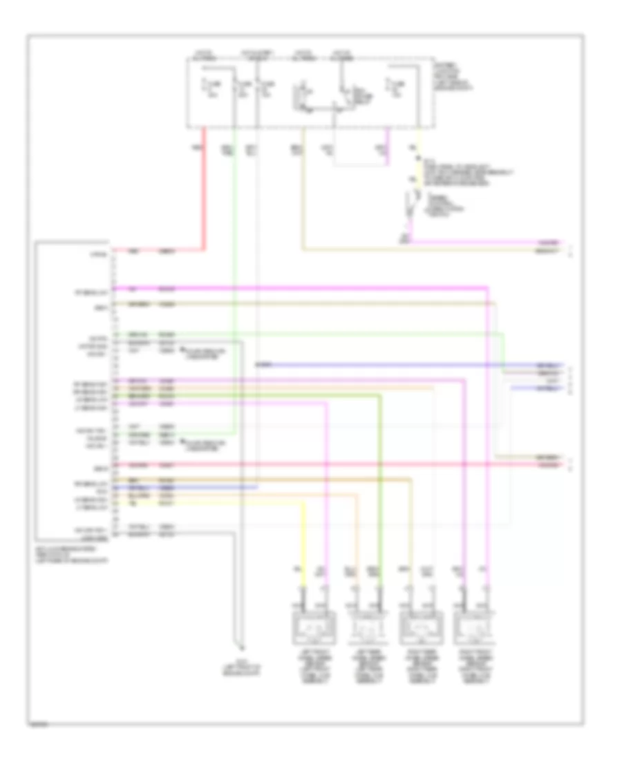 Электросхема антиблокировочной тормозной системы АБС (ABS) (1 из 2) для Mercury Sable 2009