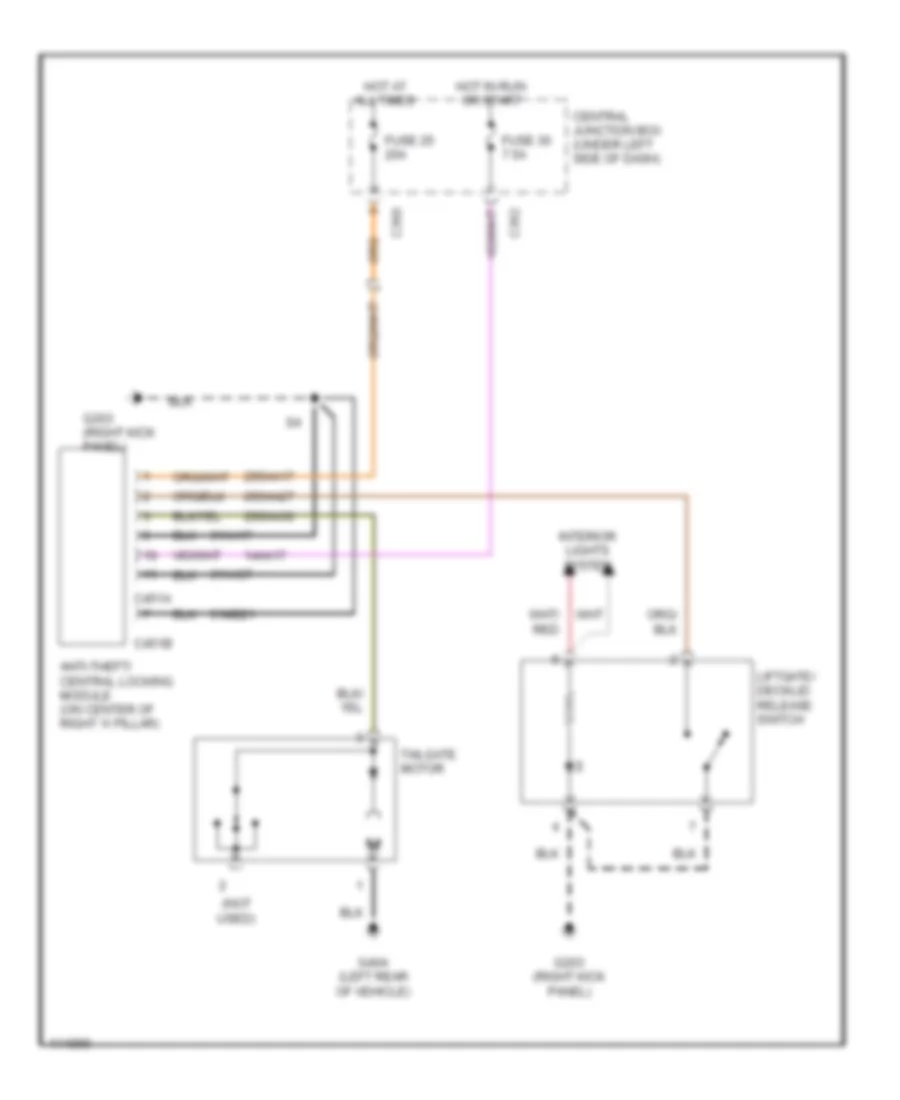 Все схемы для электропроводки Mercury Cougar 1999 Wiring diagrams for