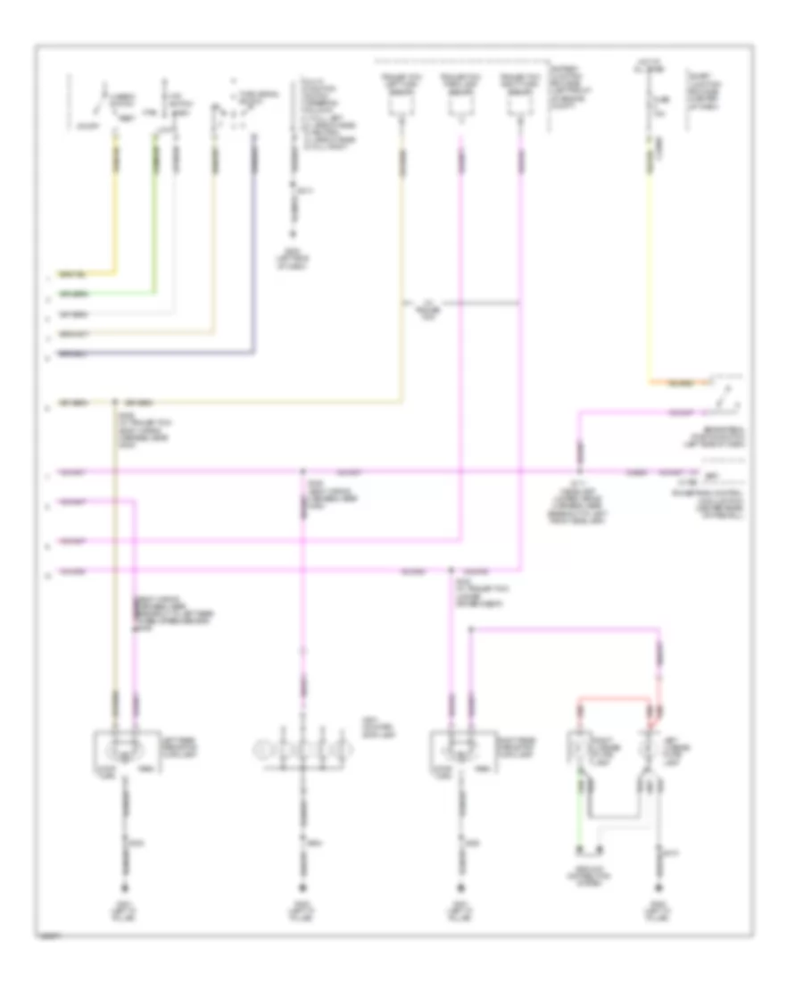 Электросхема внешнего освещения, кроме гибрида (2 из 2) для Mercury Mariner Premier 2010