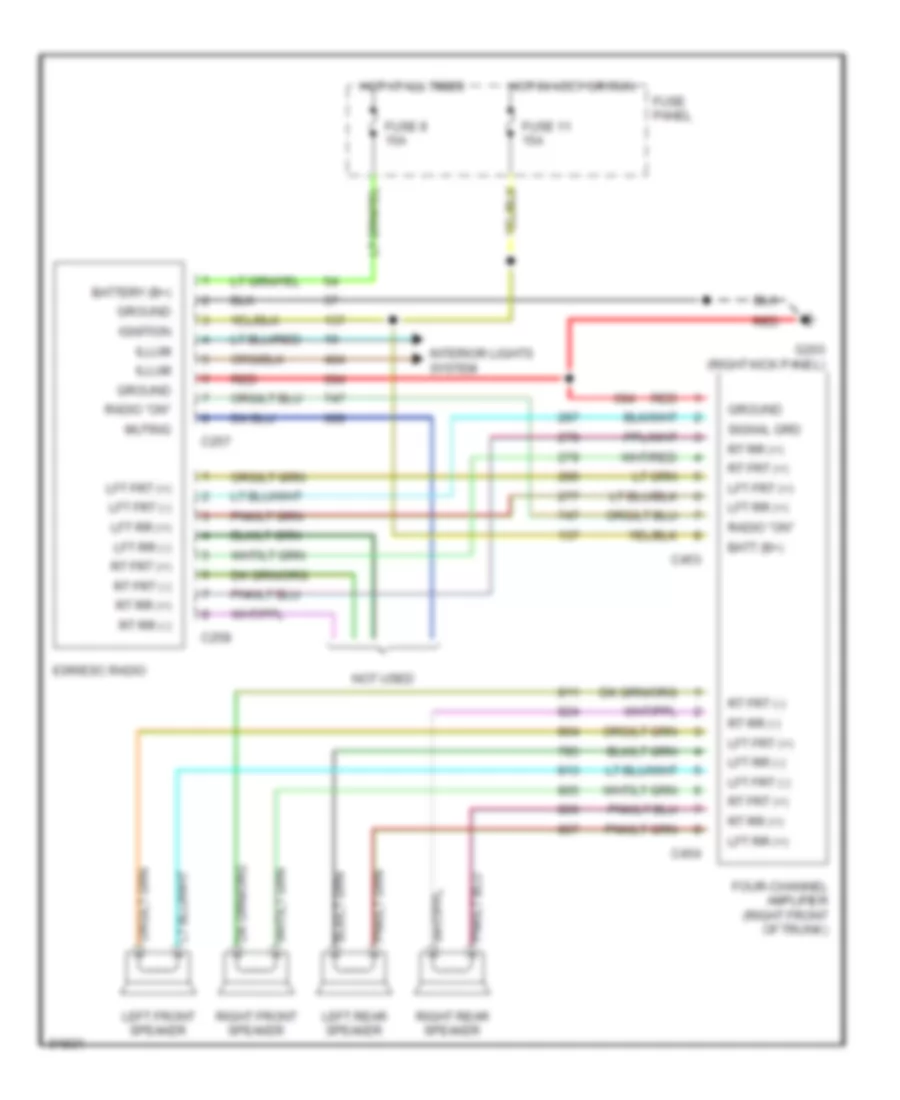 Radio Wiring Diagrams, withESR  ESC для Mercury Grand Marquis Colony Park GS 1991