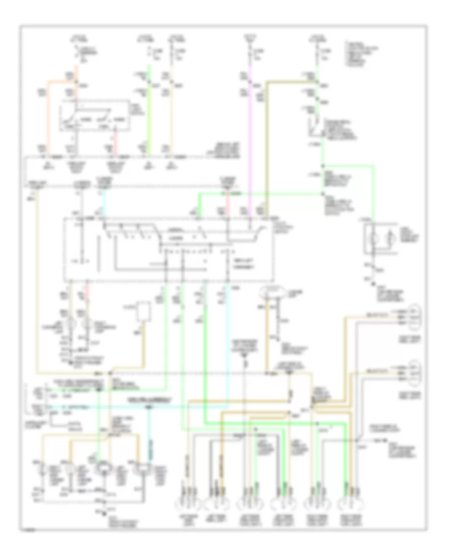 Электросхема внешнего освещения для Mercury Grand Marquis LS 1999