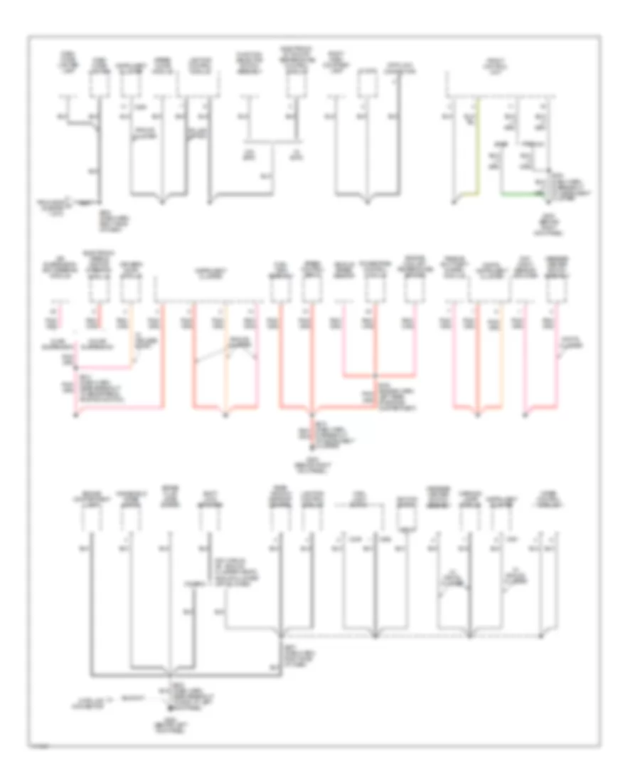 Электросхема подключение массы заземления (2 из 3) для Mercury Grand Marquis LS 1999