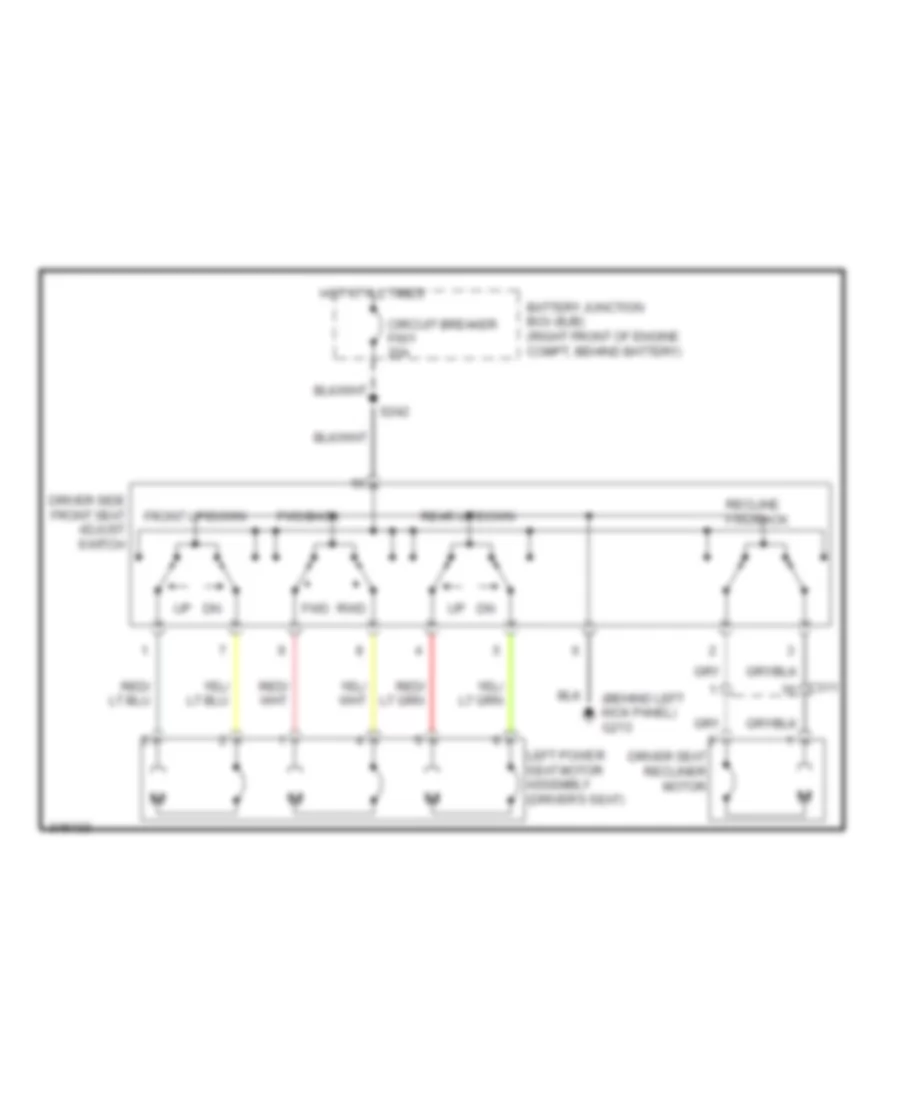 Электросхема привода водительского сиденья для Mercury Grand Marquis LS 2011