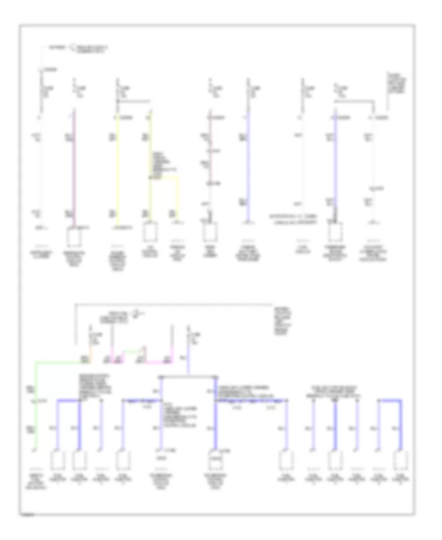 Электросхема блока предохранителей и реле, кроме гибрида (4 из 4) для Mercury Mariner 2011