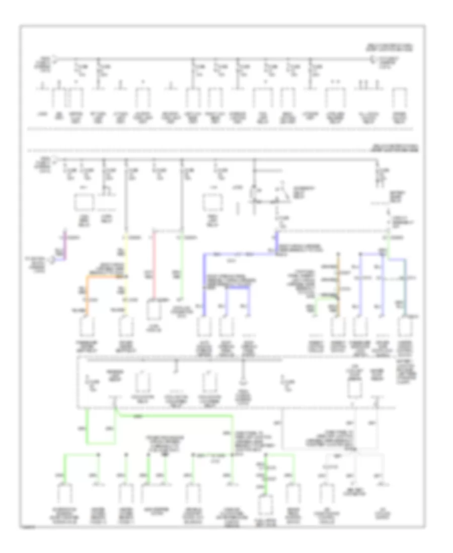 Power Distribution Wiring Diagram, Hybrid (3 of 5) for Mercury Mariner Hybrid 2011