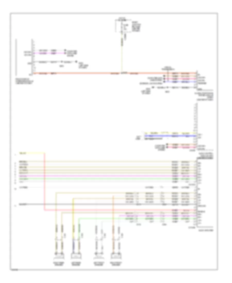Premium Radio Wiring Diagram, Except Hybrid with Navigation (2 of 2) for Mercury Mariner Hybrid 2011