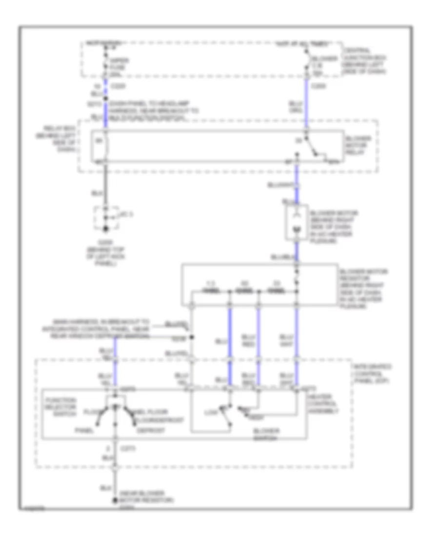 схема нагревателя для Mercury Tracer GS 1999
