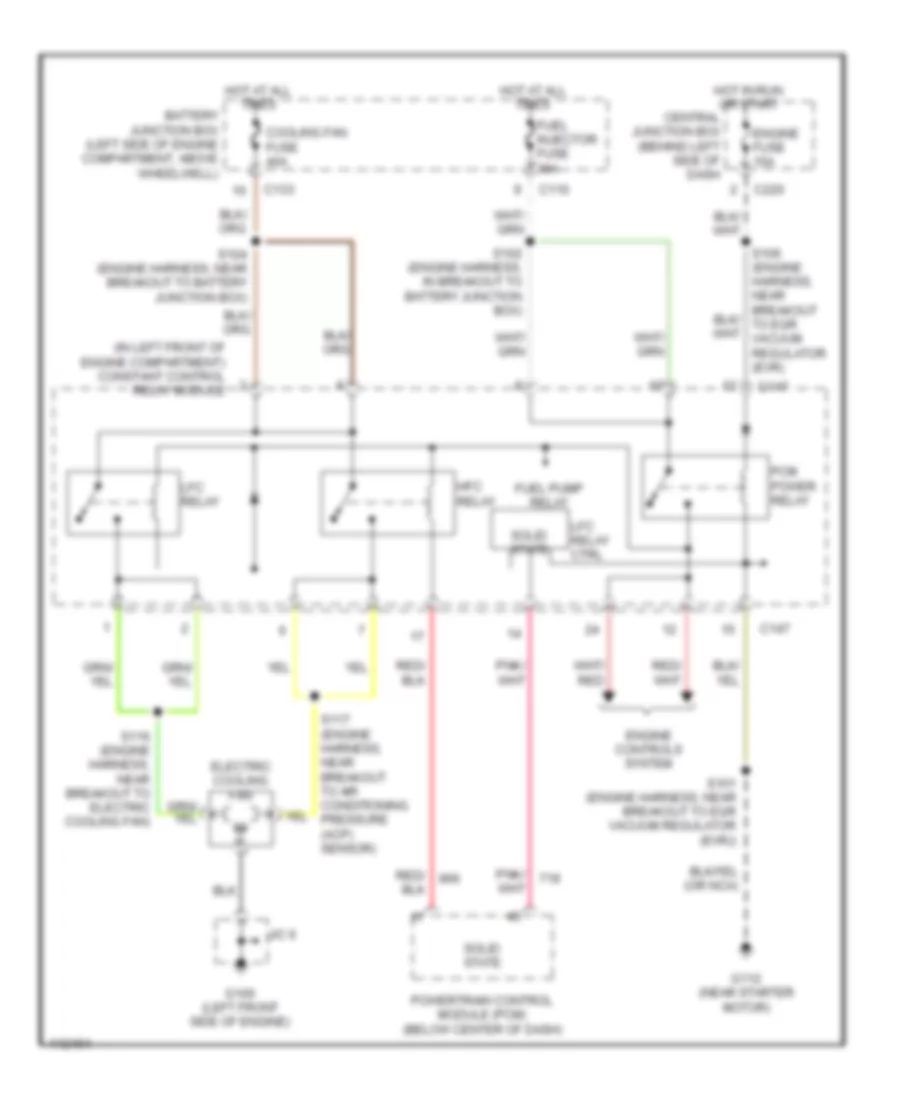 Cooling Fan Wiring Diagram for Mercury Tracer GS 1999