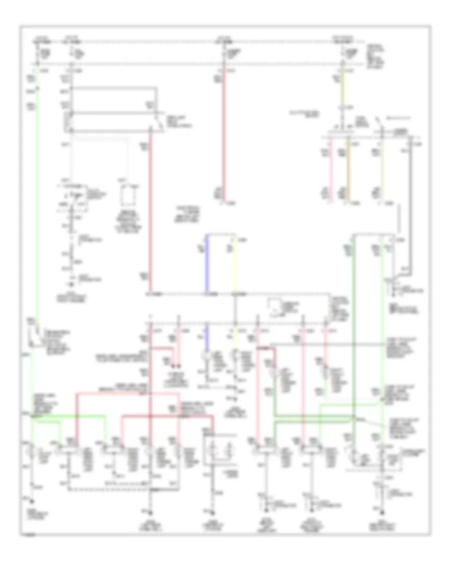 Exterior Lamps Wiring Diagram, Wagon for Mercury Tracer GS 1999