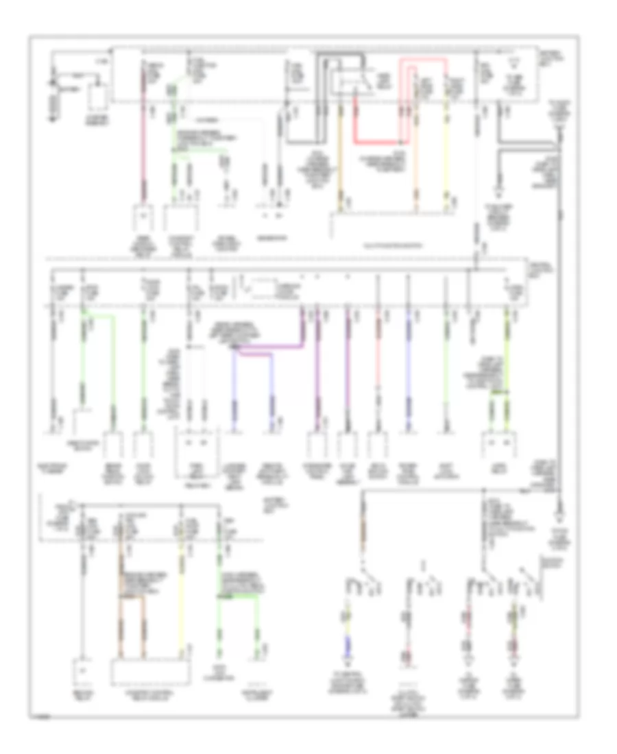 Power Distribution Wiring Diagram 1 of 2 for Mercury Tracer GS 1999