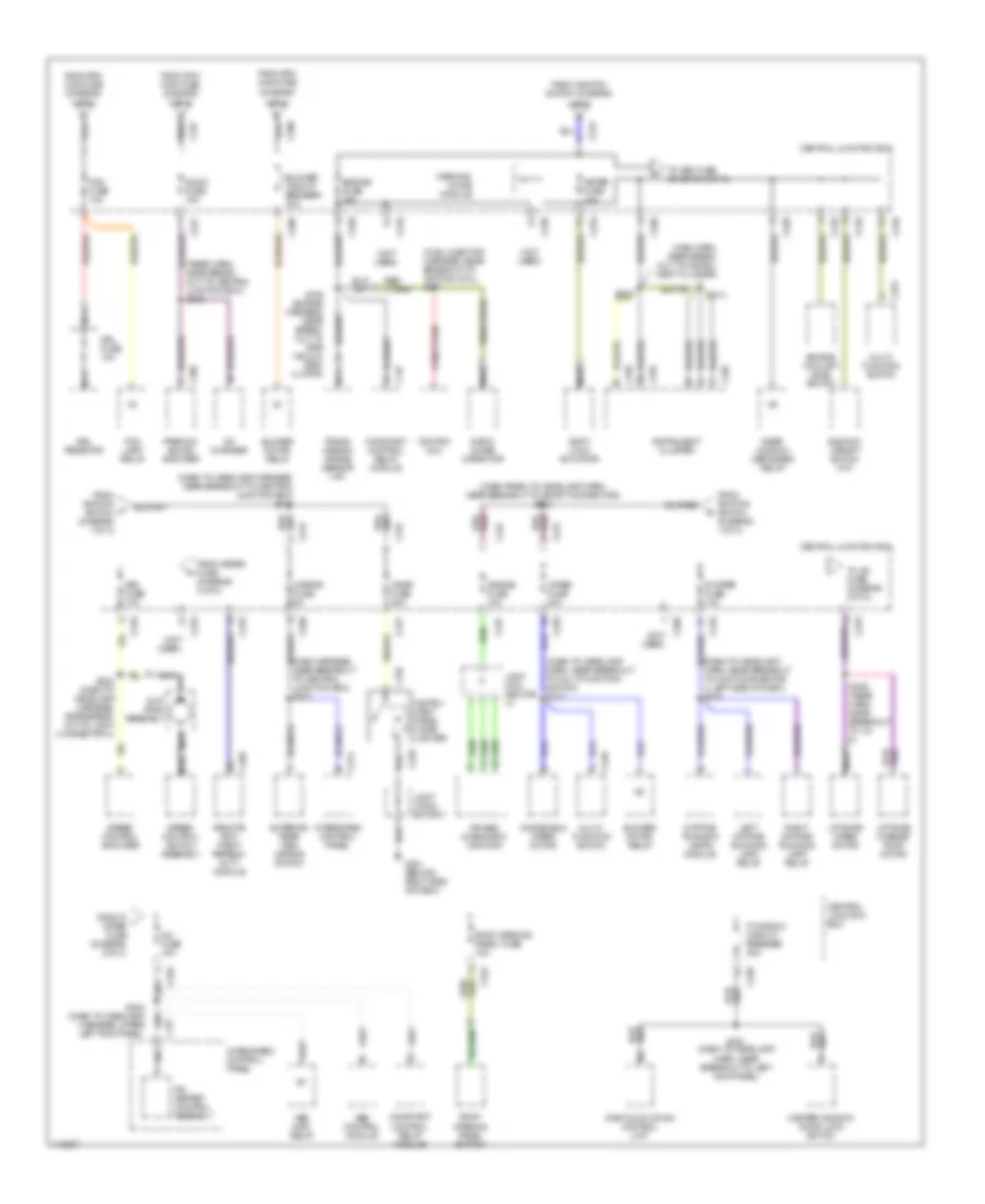 Power Distribution Wiring Diagram (2 of 2) for Mercury Tracer GS 1999
