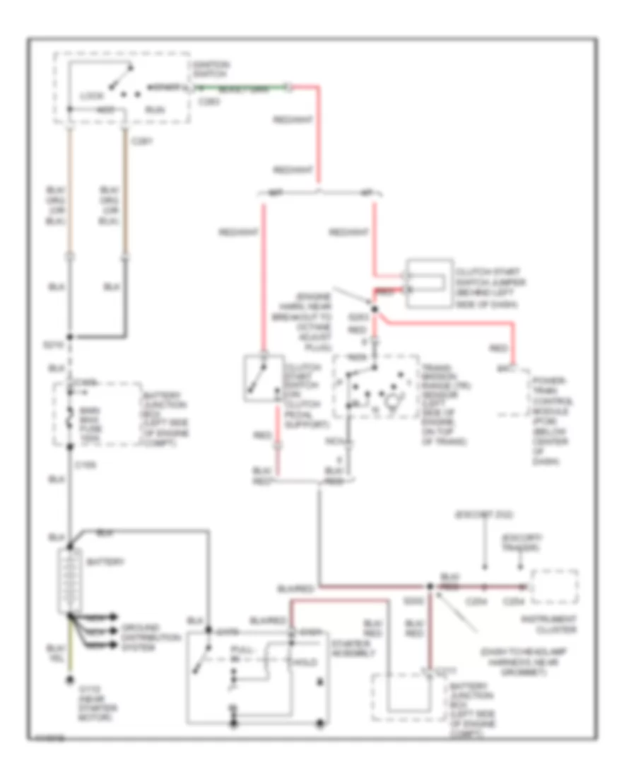 Starting Wiring Diagram for Mercury Tracer GS 1999